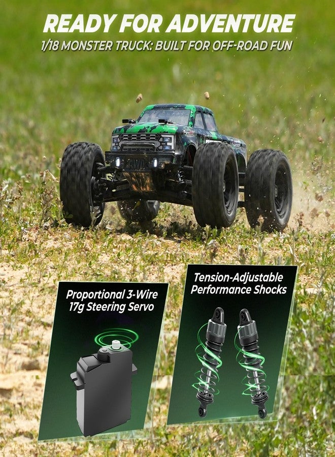 HAIBOXING 1:18 Scale RC Truck 18859E, 4X4 Off-Road Vehicle with Speeds up to 36km/h, Hobby Grade 2.4GHz Remote Control, Water-Resistant Electronics, Two 7.4V Li-Po Batteries for Extended Playtime - Image 2